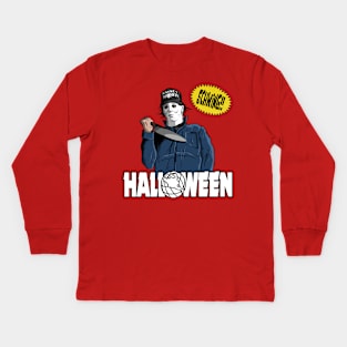 Michael Myers Halloween/ Waynes World Kids Long Sleeve T-Shirt